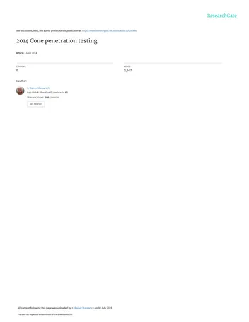 Más sobre Pruebas de Penetración de Cono